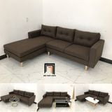  Ghế sofa góc GL2 gia đình nâu đậm 2m2 x 1m6 giá rẻ 