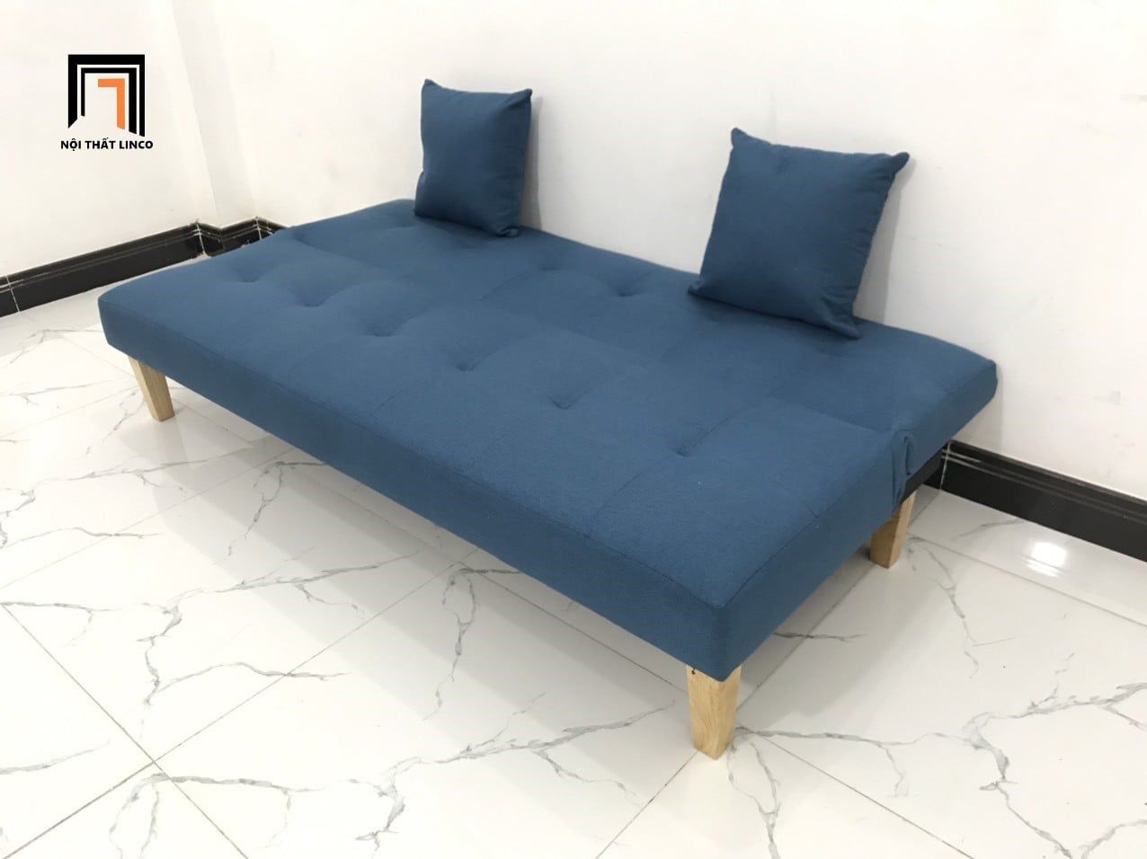  Bộ ghế sofa bed giường GBL1 xanh dương giá rẻ nhỏ gọn dài 1m7 