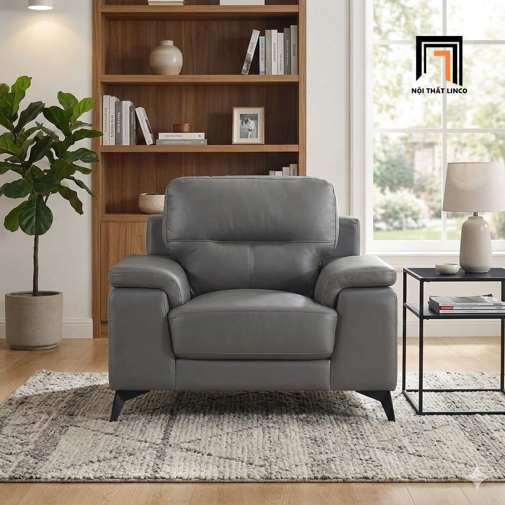  Ghế sofa đơn da Pu cao cấp DT62 Mahler phòng khách sang trọng 