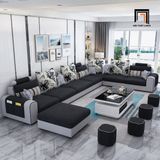  Bộ ghế sofa U giá rẻ UT41 Jiangsu 3m55 phối trắng đen 