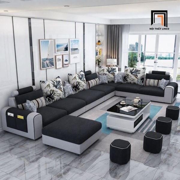 sofa chữ U dài 3m55
