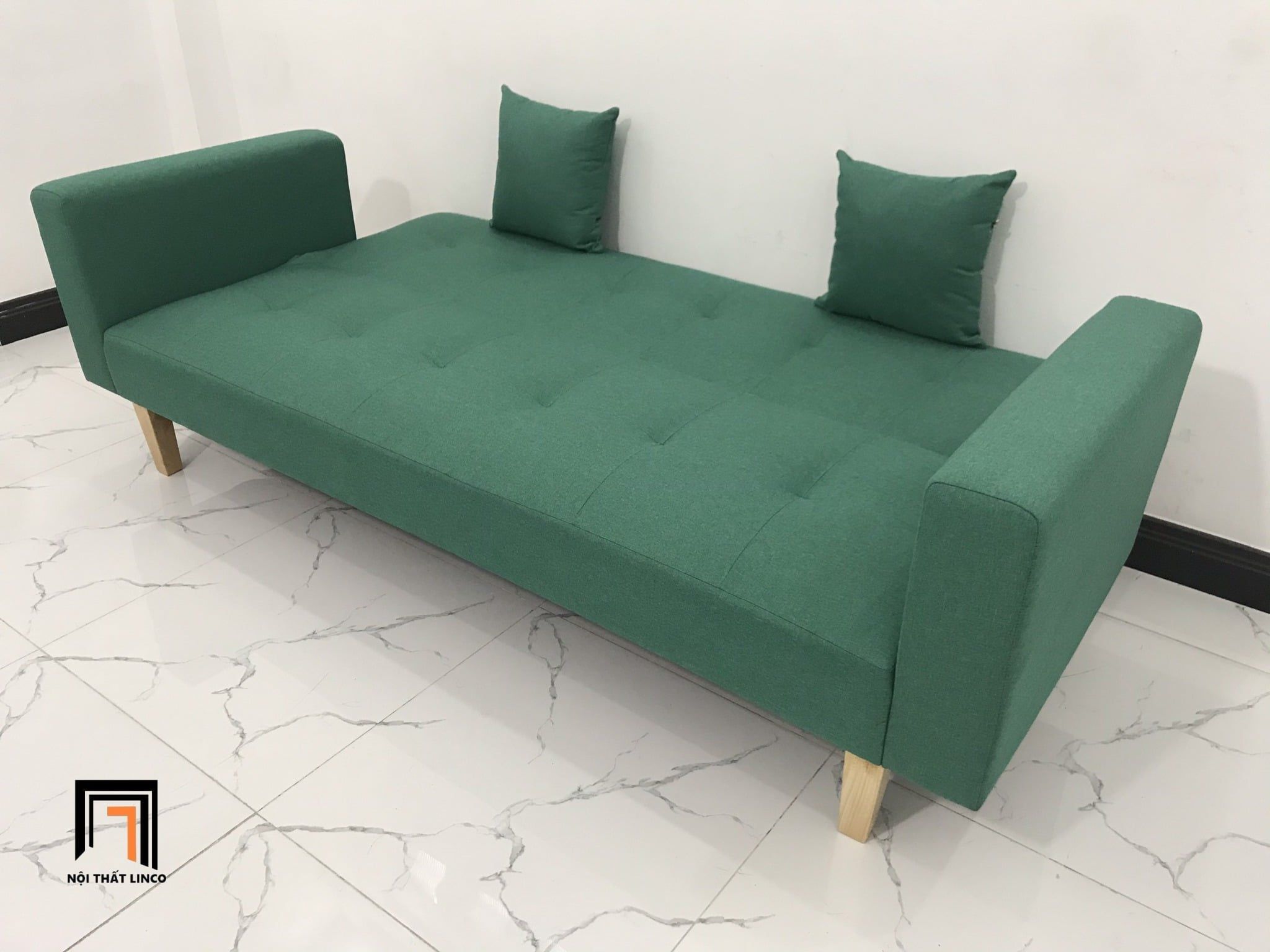 Bộ ghế sofa giường đa năng bật nằm GBL2 xanh ngọc lá cây dài 2m 