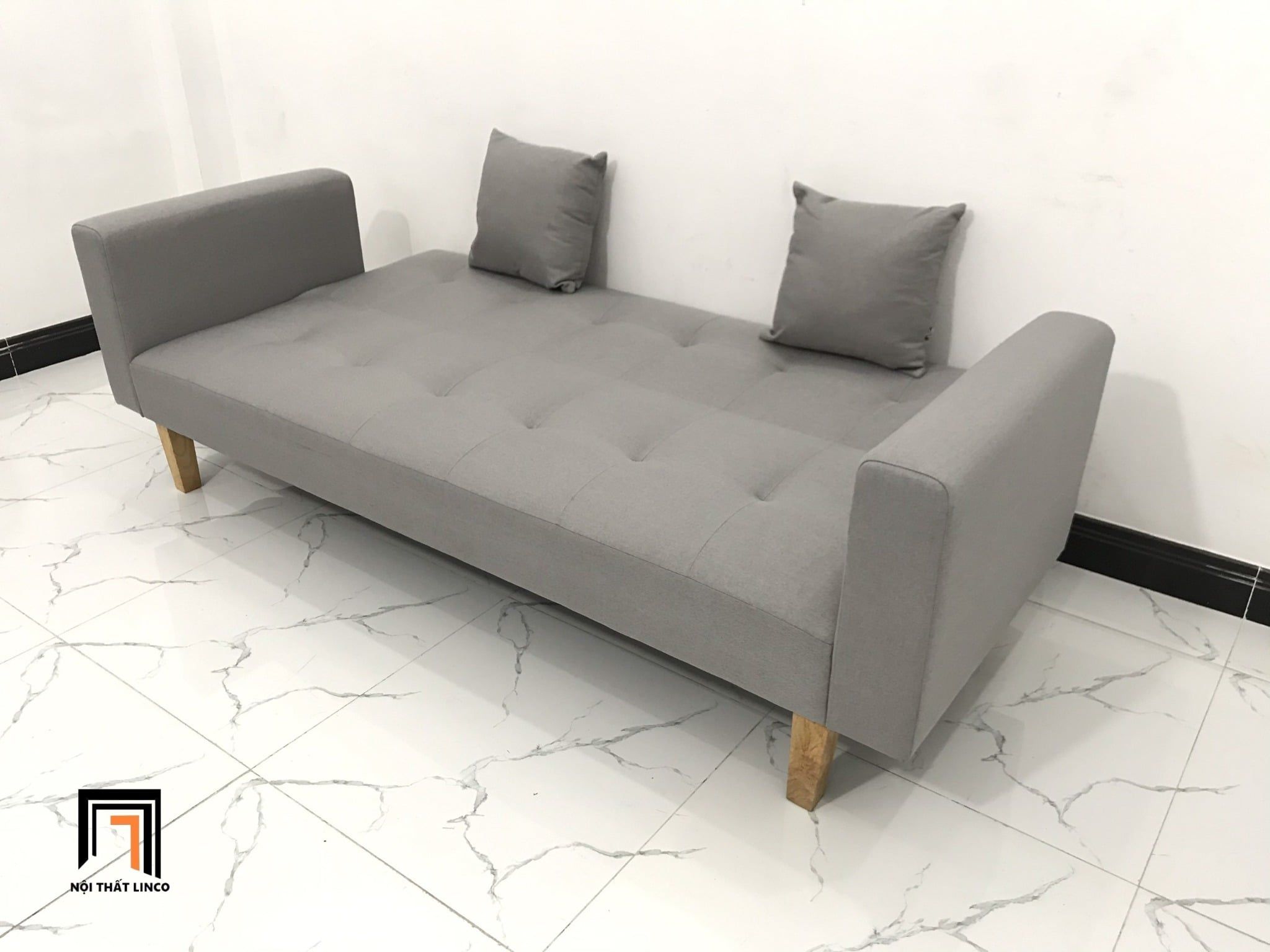  Bộ sofa giường dài 2m đa năng xám ghi trắng GBL2 giá rẻ nhỏ gọn 