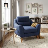  Ghế sofa đơn vải nỉ giá rẻ DT60 Gano màu xanh dương 