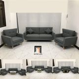  Bộ ghế sofa gia đình màu xám đậm KL5 Piloc kiểu dáng nhỏ gọn 
