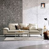  Ghế sofa băng da xám trắng BHQ43 Crovat 2m5 cho chung cư 
