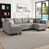  Bộ ghế sofa U 3m UT12 Teangela bọc vải nỉ êm ái 