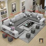  Sofa phòng khách chữ U UT26 Ashlei 3m7 cao cấp 