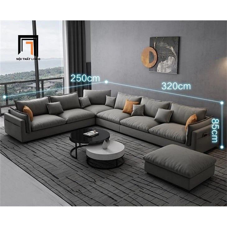  Ghế sofa chữ U UT3 Hanna 3m2 rộng rãi và êm ái 