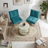  Ghế sofa đơn mini DL3 GBL1 màu xanh lá vải nhung 