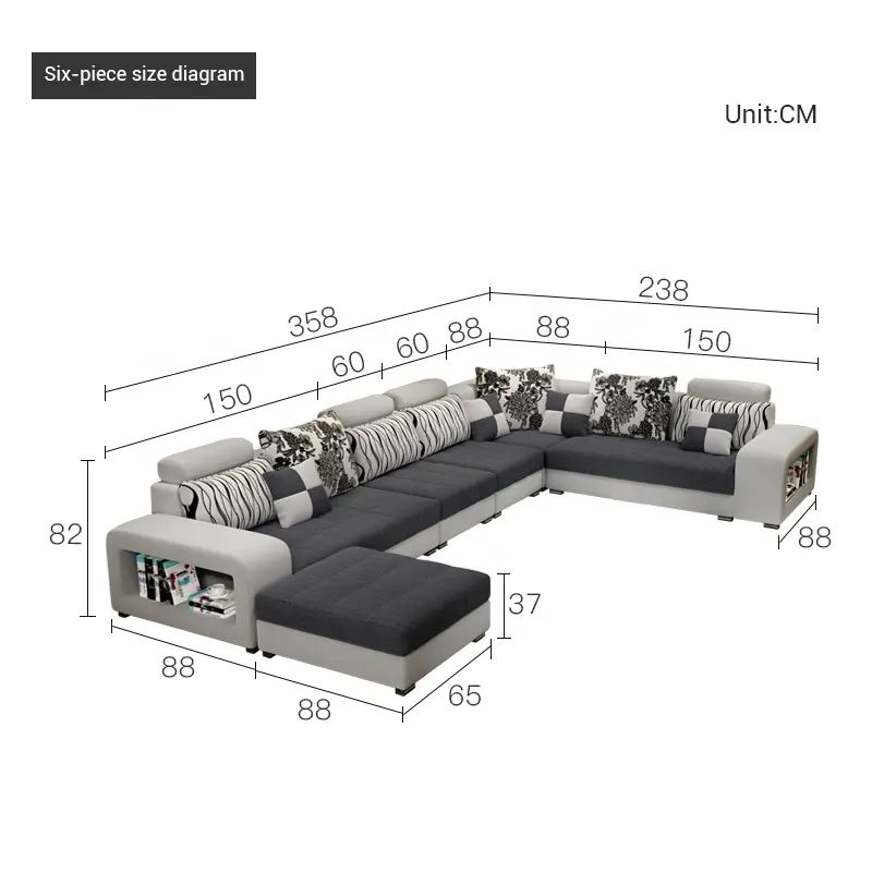  Sofa U 3m6 Nevan UT5 Nevan đẹp thanh lịch cho nhà phố 
