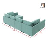  Ghế sofa chữ U UT16 Dixie 2m9 xanh ngọc giá rẻ 