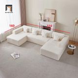  Ghế sofa chữ U UT17 Dade 3m1 màu kem giá rẻ 