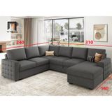  Bộ ghế sofa U UT20 Honbay 3m1 thiết kế thanh lịch 