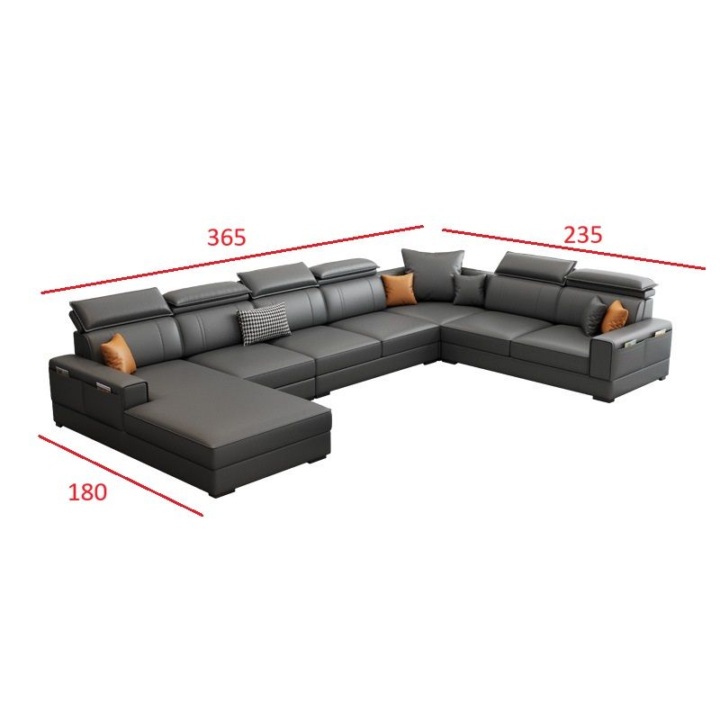  Bộ ghế sofa U da sang trọng UT39 Boli dài 3m65 gật gù 