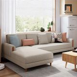  Sofa U giá rẻ UT62 Joblin dài 3m màu be bọc nỉ 