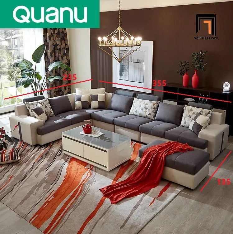  Sofa U 3m5 UT6 Etowah giá tốt cho phòng khách 