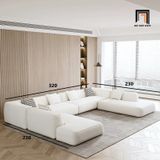  Ghế sofa U UT25 Dayton 3m2 phối xám trắng đẹp 