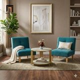  Ghế sofa đơn mini DL3 GBL1 màu xanh lá vải nhung 