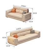  Ghế sofa băng phòng khách cao cấp BHQ4 Haxby 2m1 bọc da 