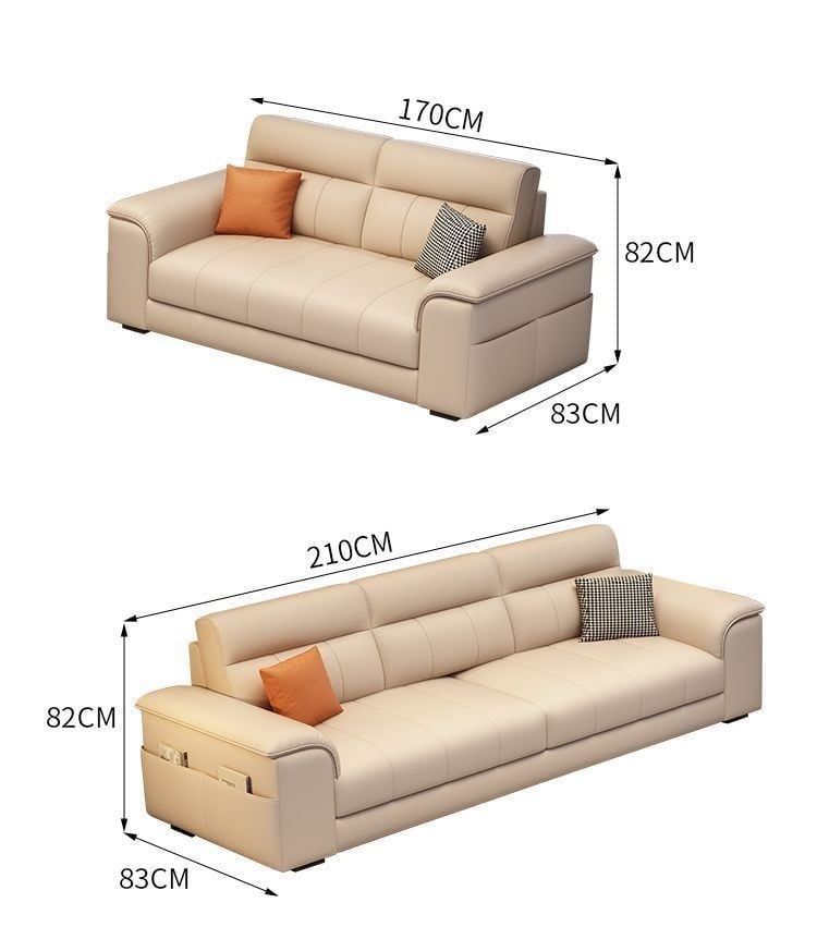  Ghế sofa băng phòng khách cao cấp BHQ4 Haxby 2m1 bọc da 