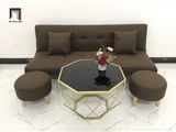  Bộ ghế sofa salon bed giường nằm GBL1 1m7 màu nâu đậm giá rẻ 
