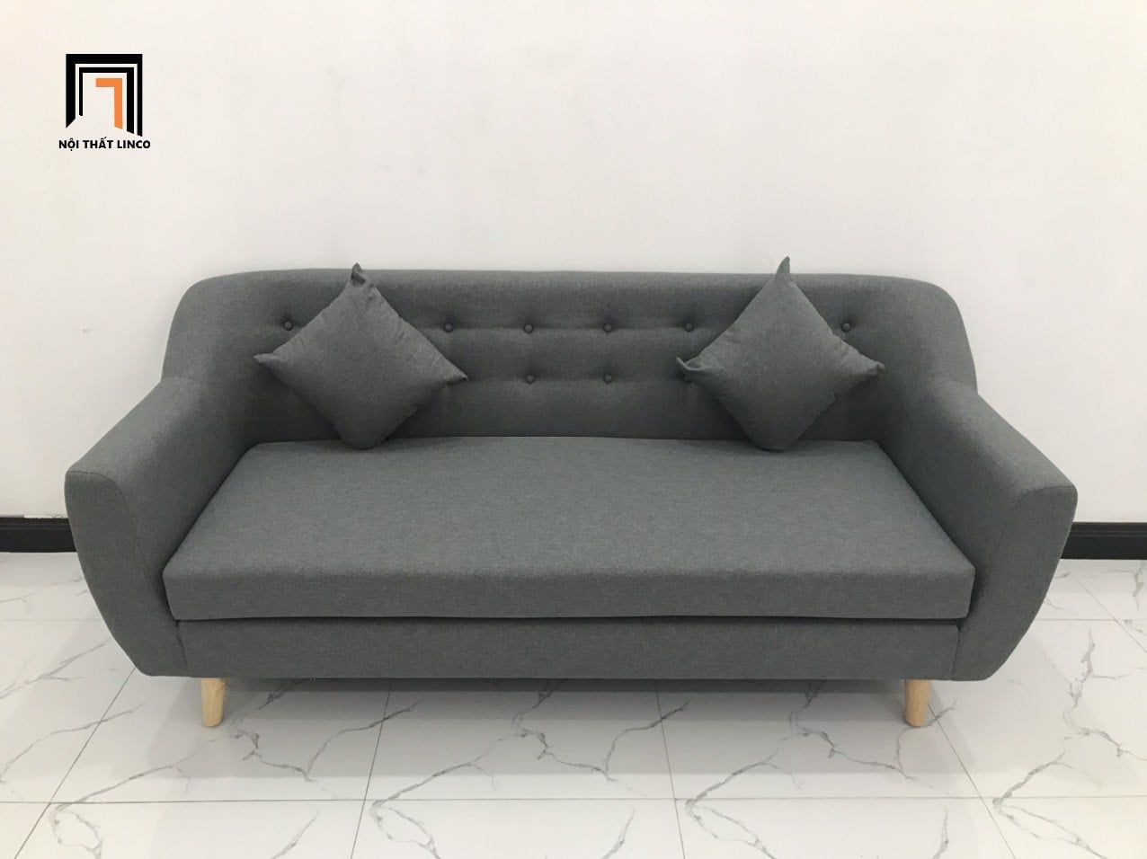  Bộ ghế sofa băng dài 1m9 BL10 BGN màu xám đen giá rẻ 