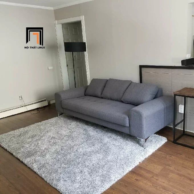  Ghế sofa băng giật lún dài 2m màu xám BT39 Glenn chân inox 