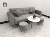  Bộ bàn ghế sofa giường giá rẻ dài 2m GBL2 nhỏ màu xám nhung 