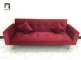  Bộ ghế sofa giường đa năng GBL2 2m màu đỏ vải nhung giá rẻ 