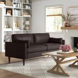  Ghế sofa băng BT3 Matea dài 1m9 bọc da công nghiệp nâu bò 