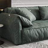  Bộ ghế sofa phòng khách da giả KT80 Mariubo màu xanh lá 
