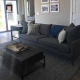  Ghế sofa văng dài 1m9 giá rẻ BT36 Jones màu xám chân inox 