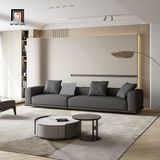  Ghế sofa băng vải nỉ xám trắng BHQ63 Caplin dài 2m6 cao cấp 