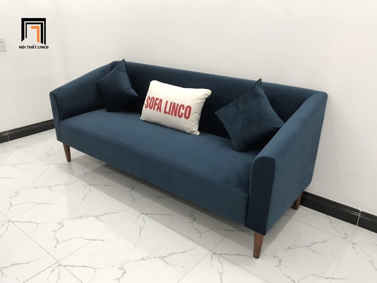  Bộ ghế sofa băng dài xanh đậm BL6 Pelly dài 1m9 cho văn phòng 