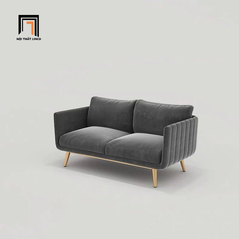  Ghế sofa đơn 1 người ngồi DT79 Genlis vải nhung màu xanh dương 