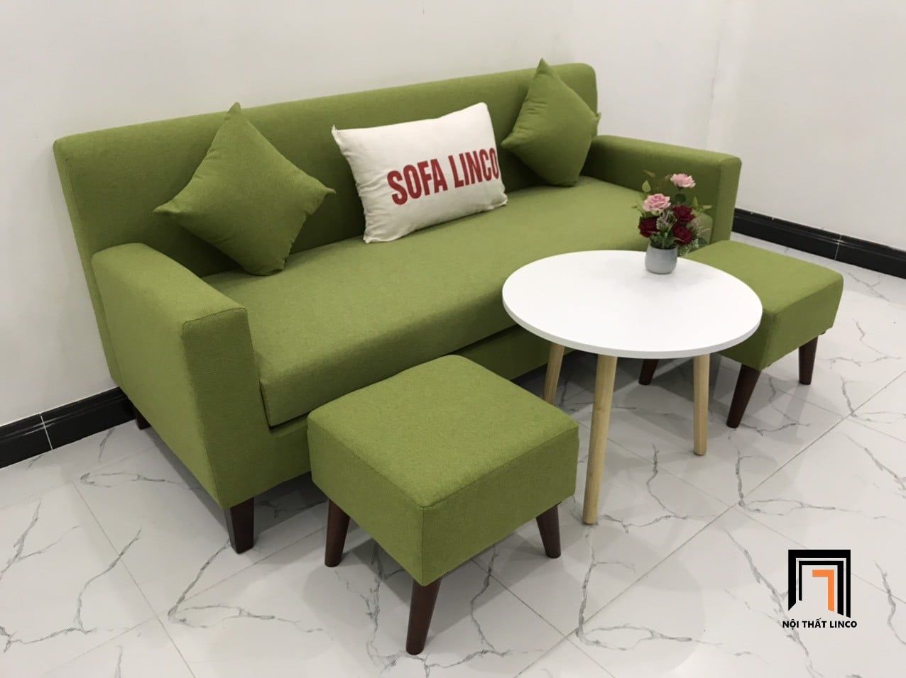  Bộ ghế sofa băng xanh lá 1m9 BL7 Rober phòng khách gia đình 