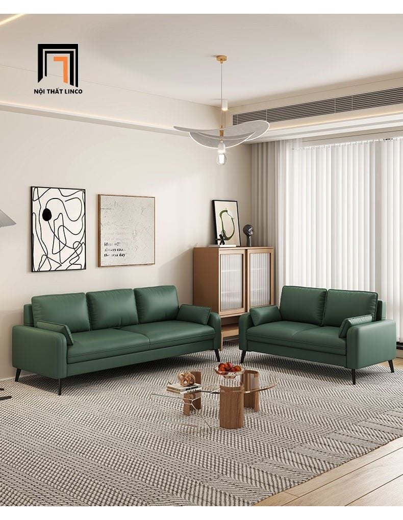  Ghế sofa băng dài 2m BT203 Hessvilla da chống trầy cho chung cư 