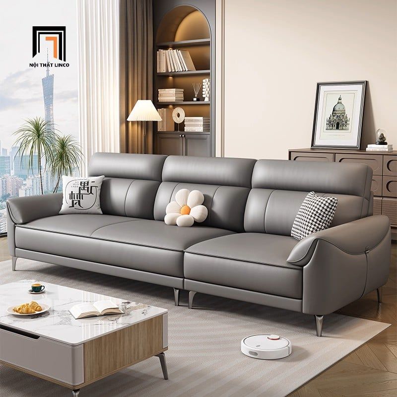  Bộ ghế sofa góc da Pu bóng GT273 Tazrou 2m4 x 1m6 hiện đại 
