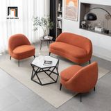  Ghế sofa đơn màu carot vải lông cừu DT111 cho sảnh chờ nhỏ 