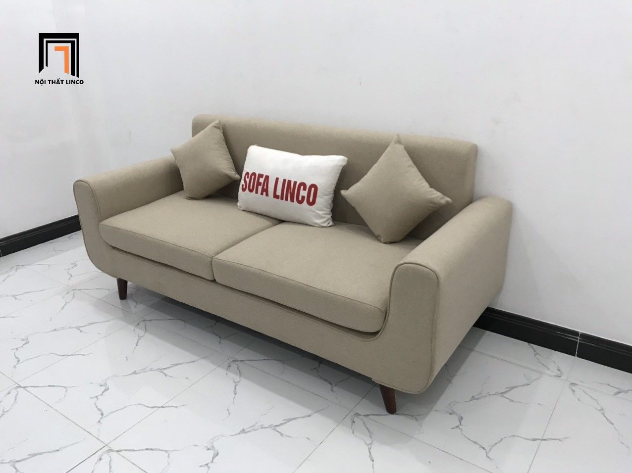  Bộ ghế sofa băng dài 1m9 BL1 Presa trắng kem cho chung cư 