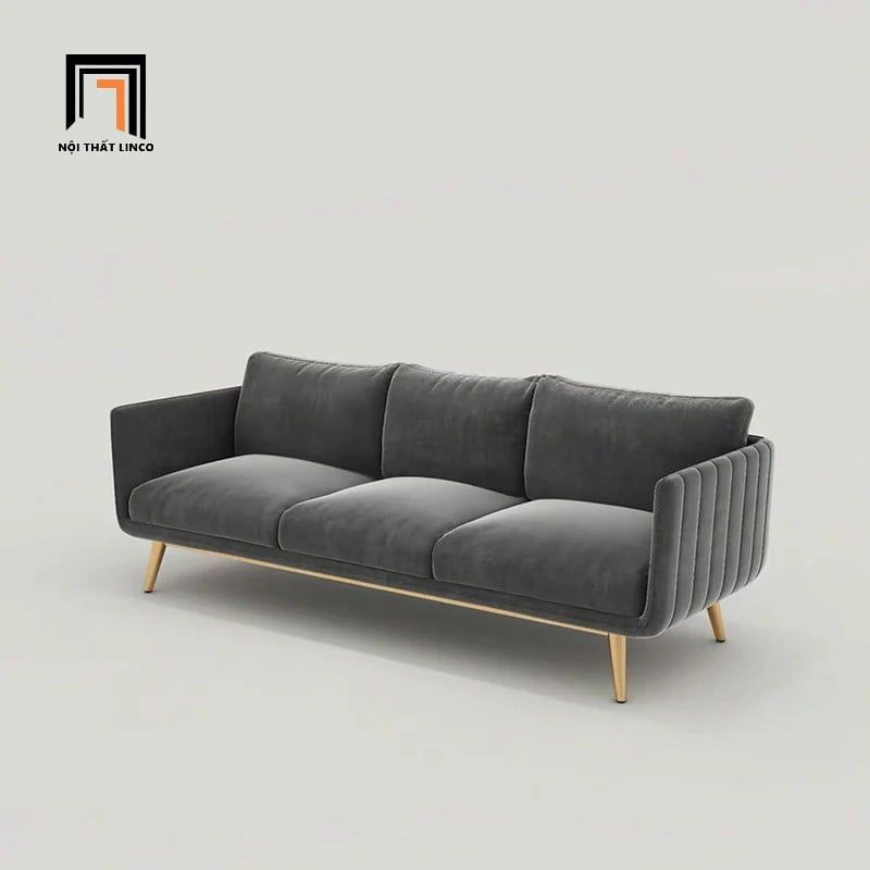  Ghế sofa đơn 1 người ngồi DT79 Genlis vải nhung màu xanh dương 