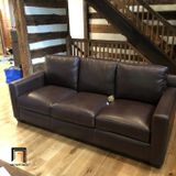  Sofa băng sang trọng BT49 Covedale da công nghiệp nâu đậm 