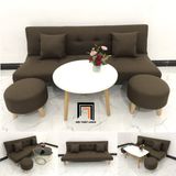  Bộ ghế sofa salon bed giường nằm GBL1 1m7 màu nâu đậm giá rẻ 