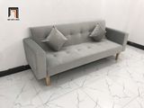  Bộ bàn ghế sofa giường giá rẻ dài 2m GBL2 nhỏ màu xám nhung 