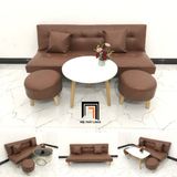  Bộ ghế sofa bed giường nằm 1m7 phòng khách GBL1 giả da nâu 