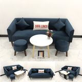  Bộ ghế sofa băng dài xanh đậm BL6 Pelly dài 1m9 cho văn phòng 