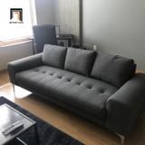  Ghế sofa băng giật lún dài 2m màu xám BT39 Glenn chân inox 