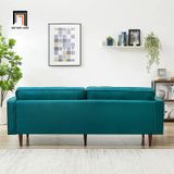  Ghế sofa băng BT2 Lude dài 2m sang trọng vải nhung xám đẹp 