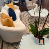  Ghế sofa băng cong vải nhung BT22 Shurtz dài 2m2 xinh xắn 